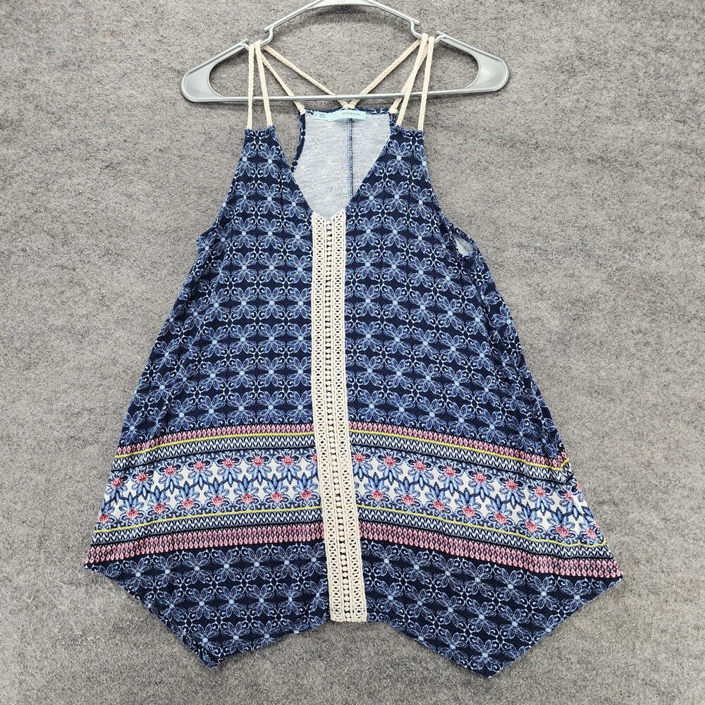 Maurices Shirt Womens Small Sleeveless V Neck Blue